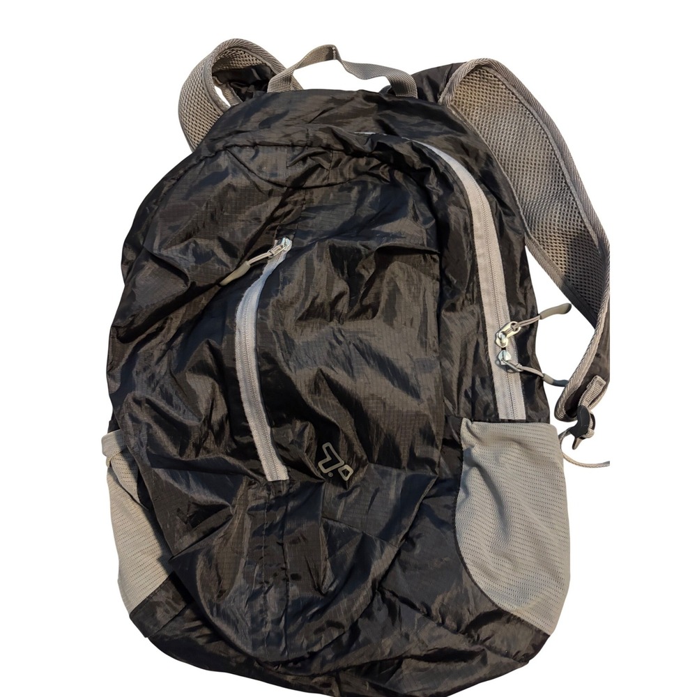Travelon Backpack Packable Ripstop Black Grey Lightweight Travel 42817